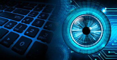 numara ikili devre klavye gelecek teknolojisi, mavi hud siber güvenlik konsepti arka plan