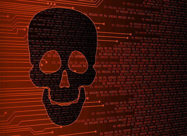 череп с вирусом