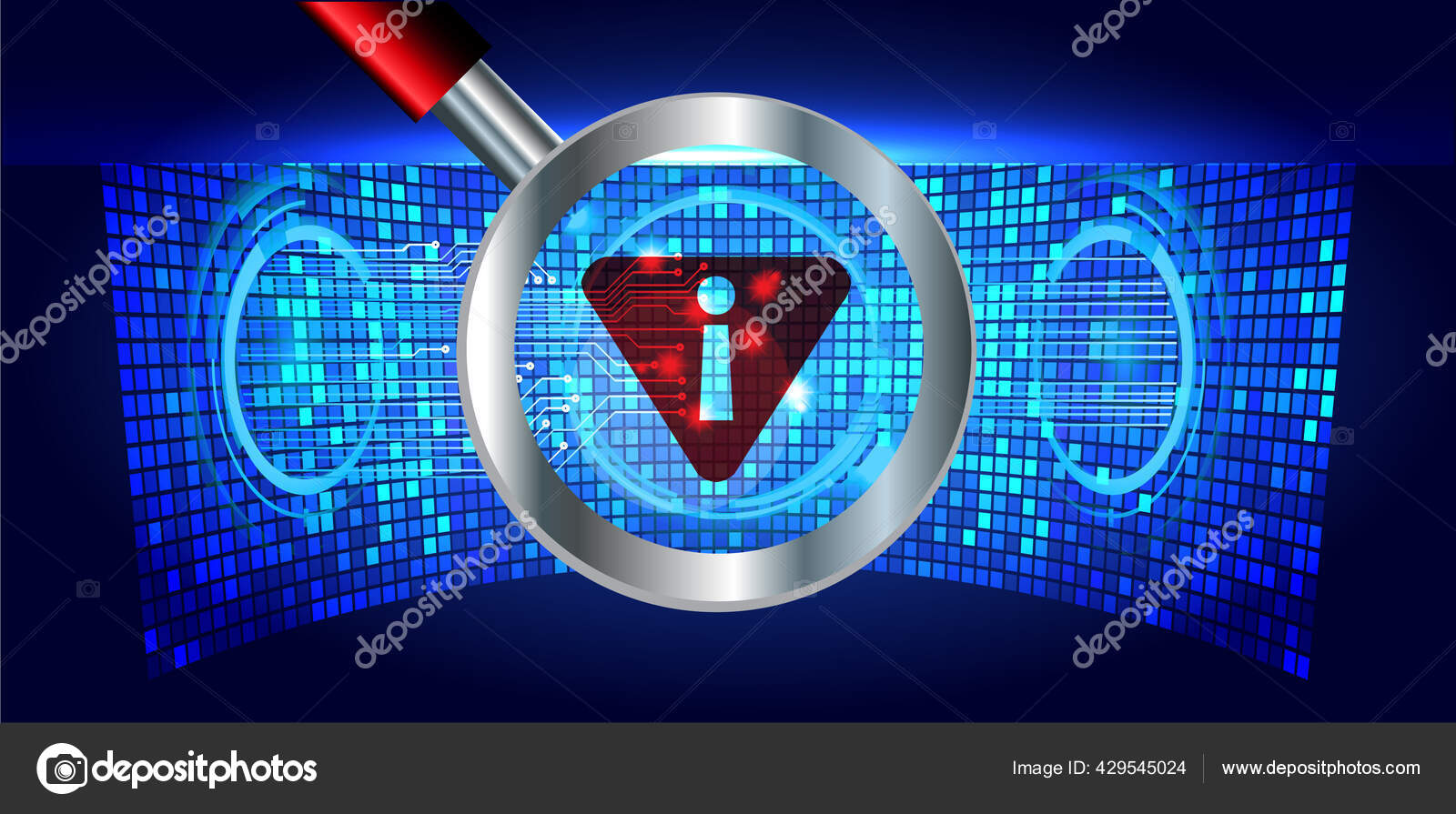 Computer Screen Magnifying Glass Stock Vector Image by ©titima157gmail