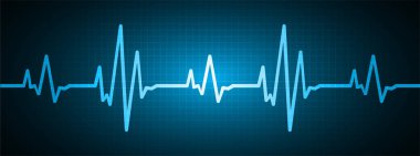 Siyah arkaplanda kalp atışlarının vektör çizimi