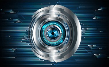 göz siber devre gelecekteki teknoloji konsepti