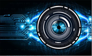 göz siber devre gelecekteki teknoloji konsepti