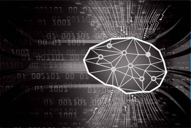 Beyin simgeleri ve sembollerinin dijital bileşimi