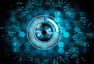 göz siber devre gelecekteki teknoloji konsepti