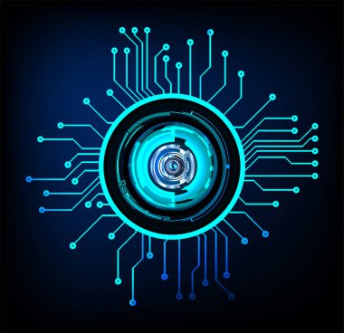 göz siber devre gelecekteki teknoloji konsepti