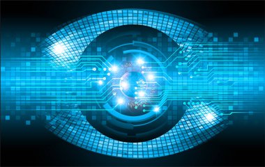 Dolabı olan arka plan vektör illüstrasyonu, dijital güvenlik kavramı