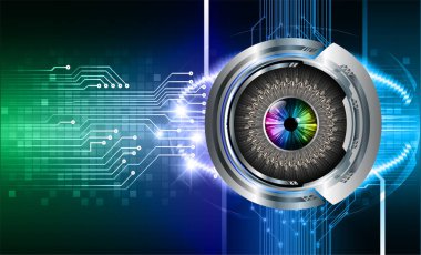 göz siber devre gelecekteki teknoloji konsepti