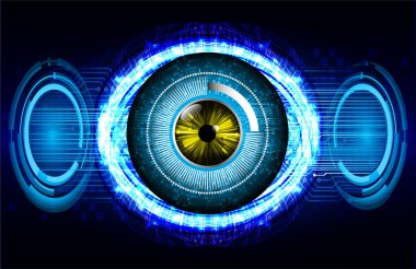 göz siber devre gelecekteki teknoloji konsepti