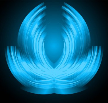 Parlak daireli soyut mavi arkaplan