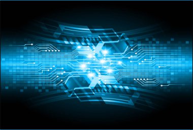 Dolabı olan arka plan vektör illüstrasyonu, dijital güvenlik kavramı