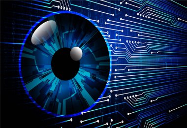 göz siber devre gelecekteki teknoloji konsepti