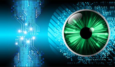 göz siber devre gelecekteki teknoloji konsepti