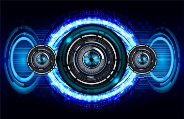 göz siber devre gelecekteki teknoloji konsepti