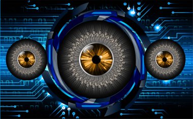 göz siber devre gelecekteki teknoloji konsepti