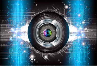 göz siber devre gelecekteki teknoloji konsepti