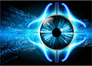 göz siber devre gelecekteki teknoloji konsepti