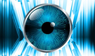 göz siber devre gelecekteki teknoloji konsepti