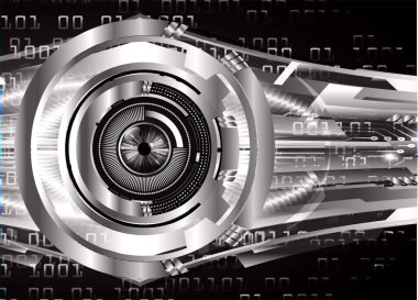 göz siber devre gelecekteki teknoloji konsepti