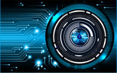 göz siber devre gelecekteki teknoloji konsepti