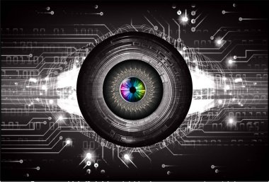 göz siber devre gelecekteki teknoloji konsepti