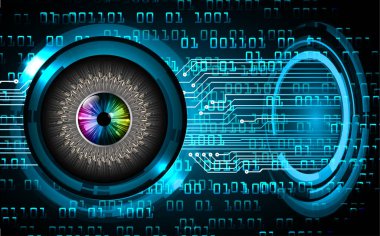 göz siber devre gelecekteki teknoloji konsepti
