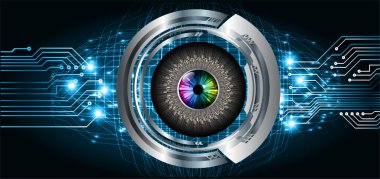 göz siber devre gelecekteki teknoloji konsepti