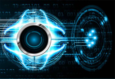 göz siber devre gelecekteki teknoloji konsepti