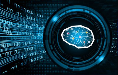 Modern dijital teknoloji arkaplanının 3D canlandırması