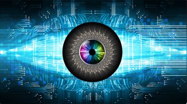 göz siber devre gelecekteki teknoloji konsepti