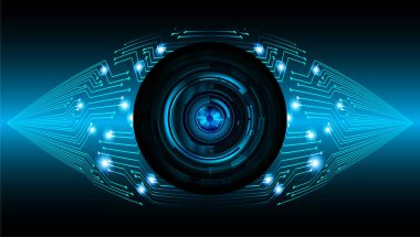 göz siber devre gelecekteki teknoloji konsepti