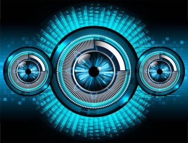 göz siber devre gelecekteki teknoloji konsepti
