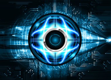göz siber devre gelecekteki teknoloji konsepti