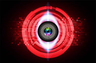 göz siber devre gelecekteki teknoloji konsepti