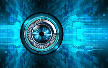 göz siber devre gelecekteki teknoloji konsepti