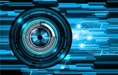 göz siber devre gelecekteki teknoloji konsepti