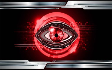 göz siber devre gelecekteki teknoloji konsepti