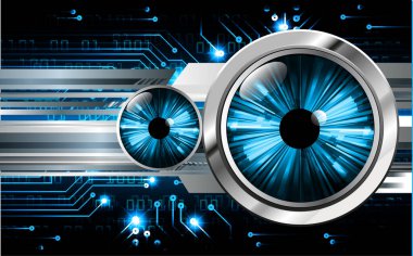 göz siber devre gelecekteki teknoloji konsepti