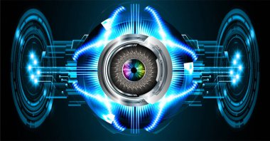 göz siber devre gelecekteki teknoloji konsepti