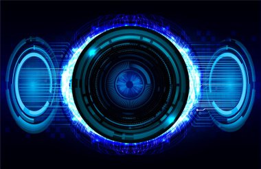 göz siber devre gelecekteki teknoloji konsepti