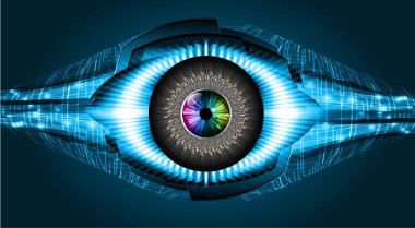 göz siber devre gelecekteki teknoloji konsepti