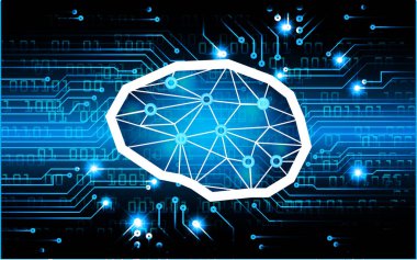 Devre kartı ile soyut arkaplan