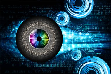 göz siber devre gelecekteki teknoloji konsepti