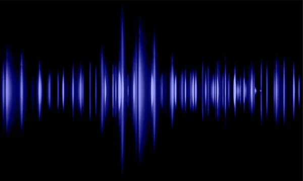 Ljud Våg Svart Bakgrund — Stock vektor