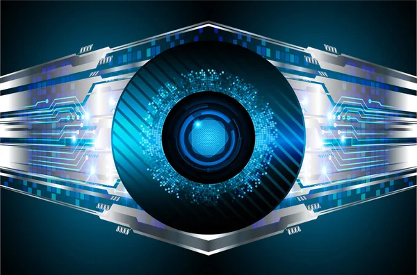 Eye Cyber Circuit Future Technology Concept Background — Stock Vector