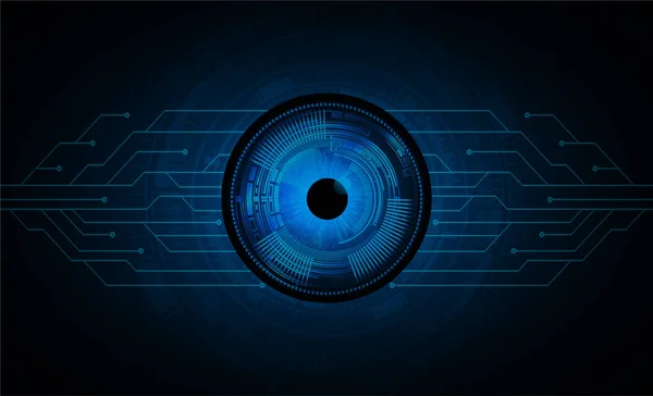 Blue Eye Cyber Circuit Future Technology Background — стоковый вектор