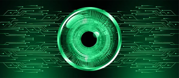 Eye Cyber Circuit Future Technology Concept Background — Stock Vector