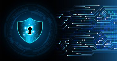 anahtar deliği ile arkaplan vektör illüstrasyonu, dijital güvenlik kavramı