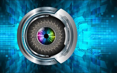 göz siber devre gelecekteki teknoloji konsepti