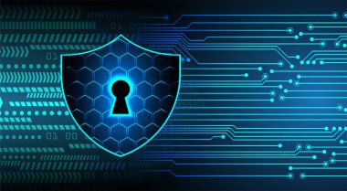 anahtar deliği ile arkaplan vektör illüstrasyonu, dijital güvenlik kavramı