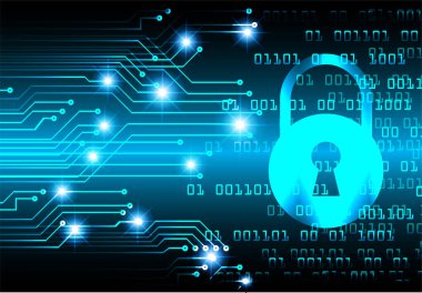 Dolabı olan arka plan vektör illüstrasyonu, dijital güvenlik kavramı